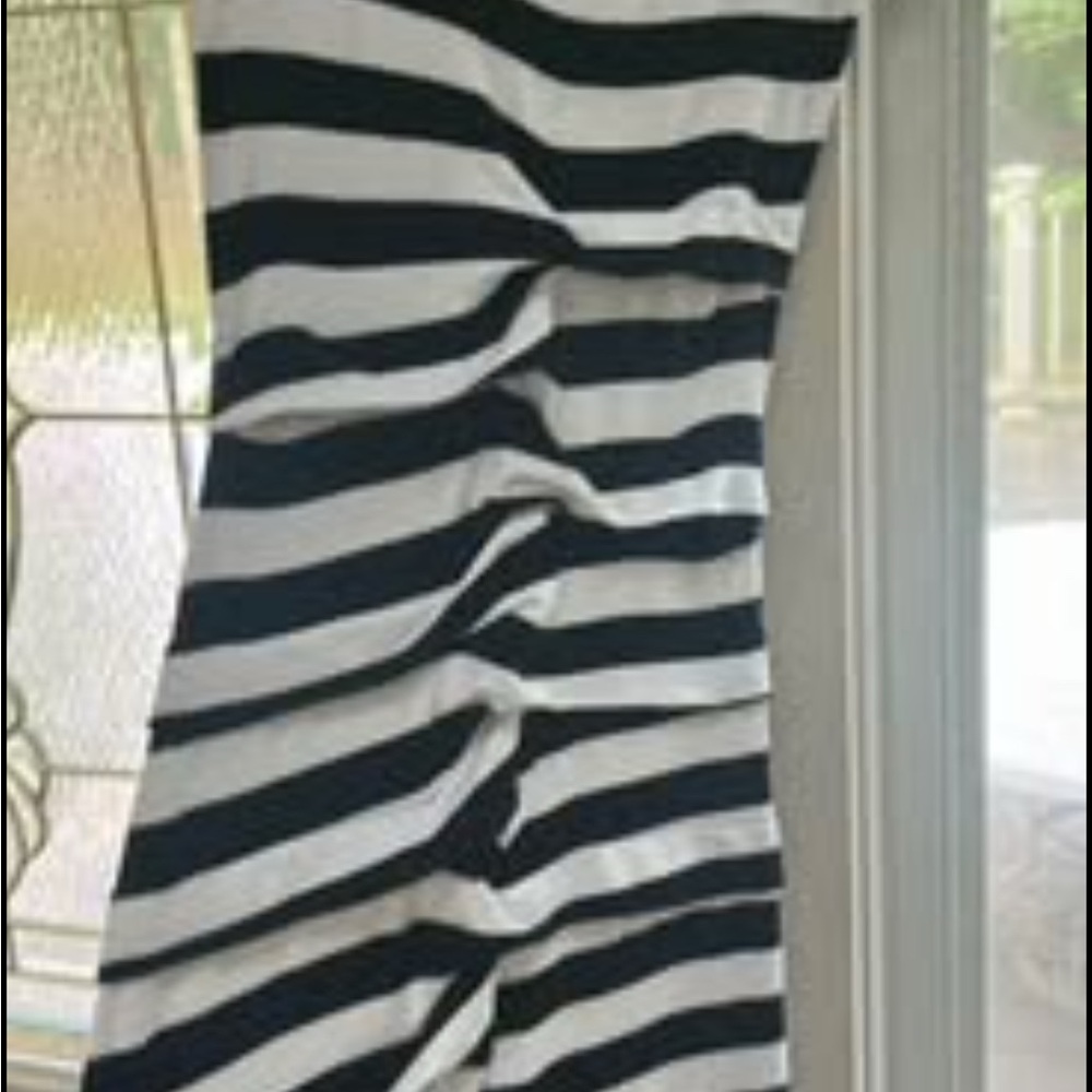 Nicole Miller black and White Striped Dress